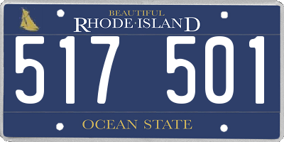 RI license plate 517501