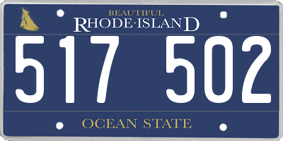 RI license plate 517502