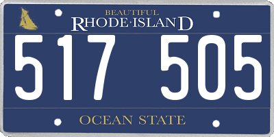 RI license plate 517505