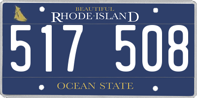 RI license plate 517508