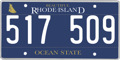 RI license plate 517509