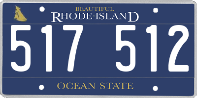 RI license plate 517512