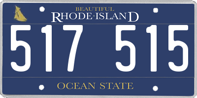 RI license plate 517515