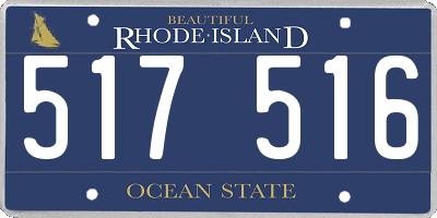 RI license plate 517516