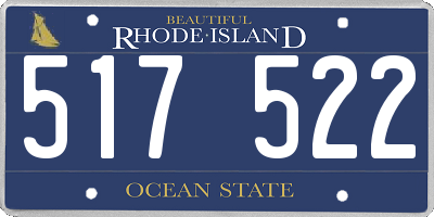 RI license plate 517522