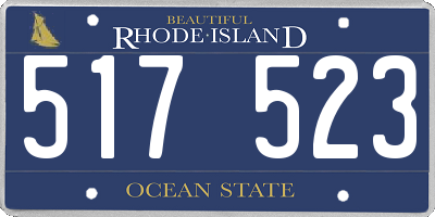 RI license plate 517523
