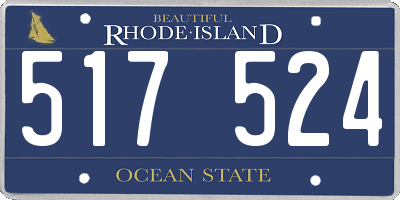 RI license plate 517524