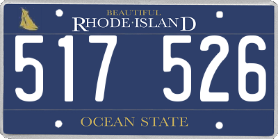 RI license plate 517526