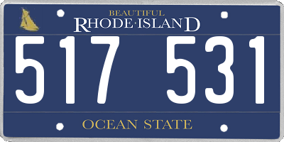 RI license plate 517531