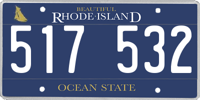 RI license plate 517532