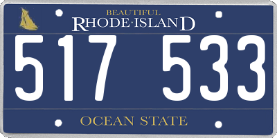 RI license plate 517533