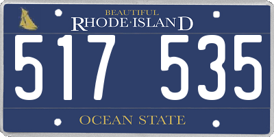 RI license plate 517535