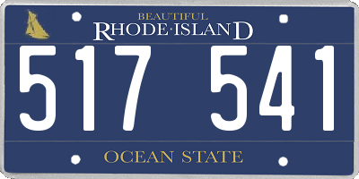 RI license plate 517541