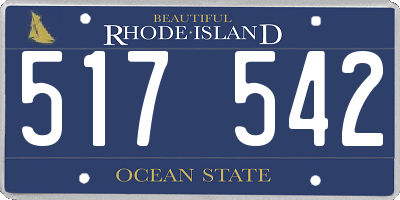 RI license plate 517542