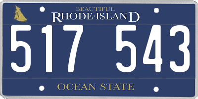 RI license plate 517543