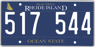 RI license plate 517544