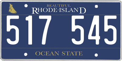 RI license plate 517545