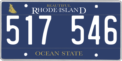 RI license plate 517546