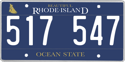 RI license plate 517547