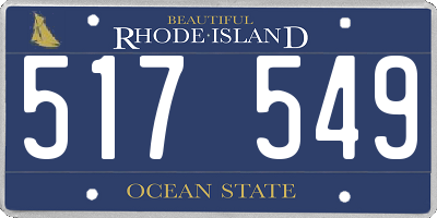 RI license plate 517549