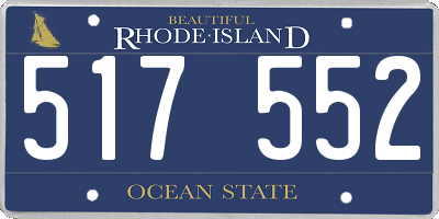RI license plate 517552