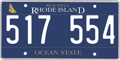 RI license plate 517554