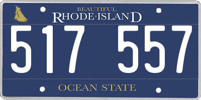 RI license plate 517557