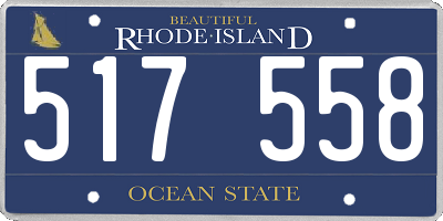 RI license plate 517558