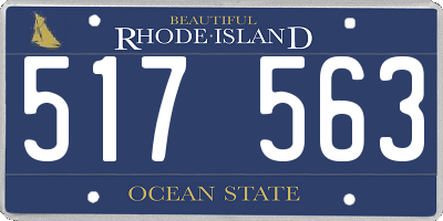 RI license plate 517563