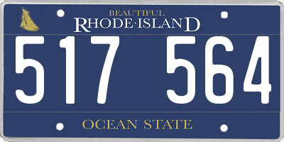 RI license plate 517564