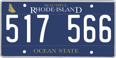 RI license plate 517566