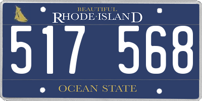 RI license plate 517568