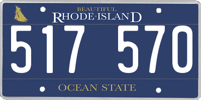 RI license plate 517570