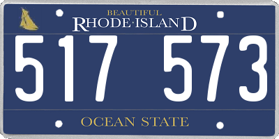 RI license plate 517573