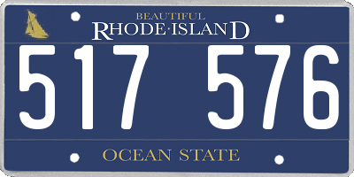 RI license plate 517576