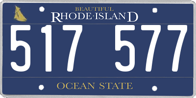 RI license plate 517577