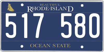 RI license plate 517580