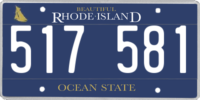 RI license plate 517581