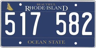 RI license plate 517582