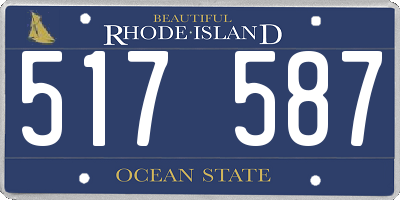 RI license plate 517587