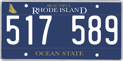 RI license plate 517589