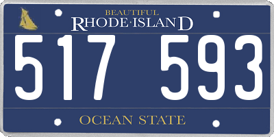RI license plate 517593