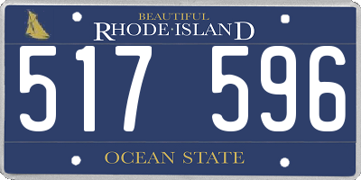 RI license plate 517596