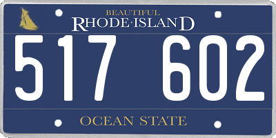 RI license plate 517602