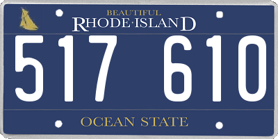 RI license plate 517610