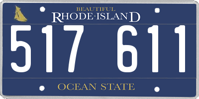 RI license plate 517611