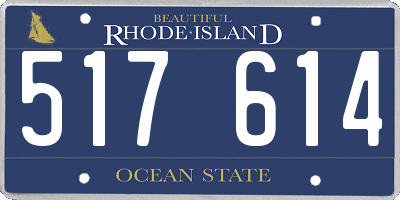 RI license plate 517614