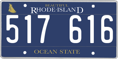 RI license plate 517616