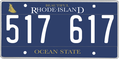 RI license plate 517617