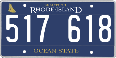 RI license plate 517618